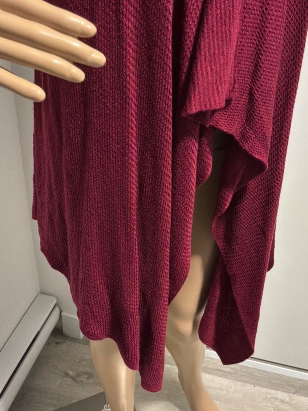 NWT Torrid Raspberry coloured Textured Open Front Ruffke Cardigan - Size 1/1X - Picture 4 of 7